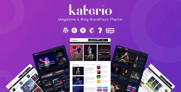 Download Katerio-Magazine Blog Theme-Responsive Design-Easy Customization-Premium Features