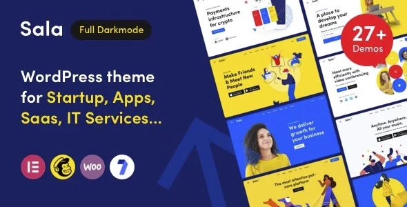 Download Sala-Premium SaaS Startup Business Free WordPress Theme modern digital agency tech tools