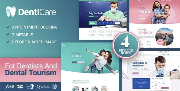 Download DentiCare-Premium Dental Clinic Theme-Responsive Design-Bright UI-Free Download