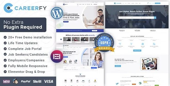 Download Careerfy-Job Board Theme-SEO optimized-Digital Marketing Employment Opportunities
