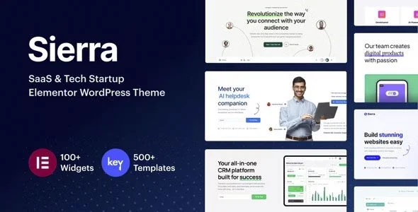 Download Sierra-Elementor Theme for SaaS Tech Startups-FREE Premium Design Features