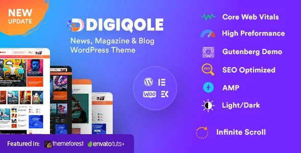 Download Digiqole-News Magazine Theme-Highly Customizable-Professional Design-Elegant Layout