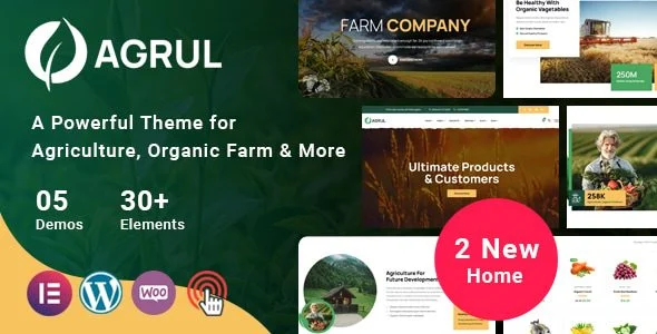 Download Agrul-Agriculture WordPress Theme-Farm Business-Easy Customization-Free Version