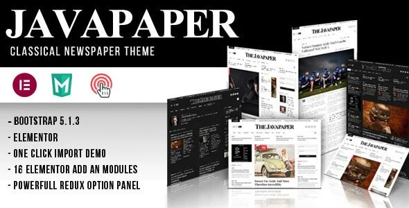 Download Javapaper-Classy Daily News Theme-Business News Design-Eco Friendly Layout