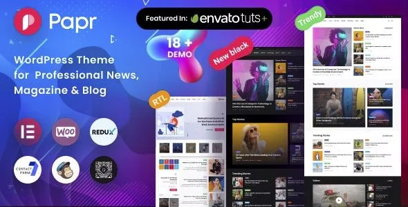 Download Papr-Easy News Theme-Premium Design-Responsive Layout-Ultra Modern
