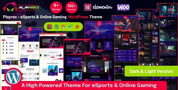 Download Playrex eSports Gaming Theme-Responsive Design-Competitive Gaming Aesthetics-Intuitive Dashboard