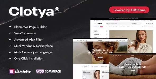 Download Clotya Fashion Store Theme-Responsive Design-Highly Customizable-SEO Optimized-Multi Vendor