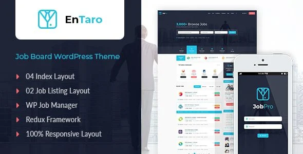 Download Entaro-Job Portal Theme-Full Functionality-Highly Customizable Professionally Designed