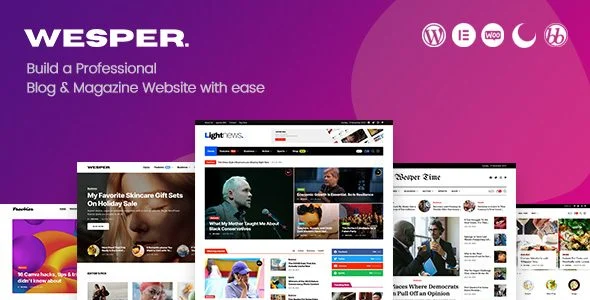 Download Wesper-Premium Creative Blog & Magazine Theme Professional Design Elegant Layout