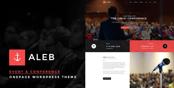 Download Event Landing Page Theme for Conference Promotion-Responsive Design-SEO Optimized Premium