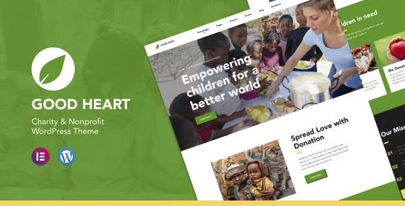 Download GoodHeart Charity Nonprofit Theme -Responsive Design & Donations -Donation Tracking & Cause Marketing