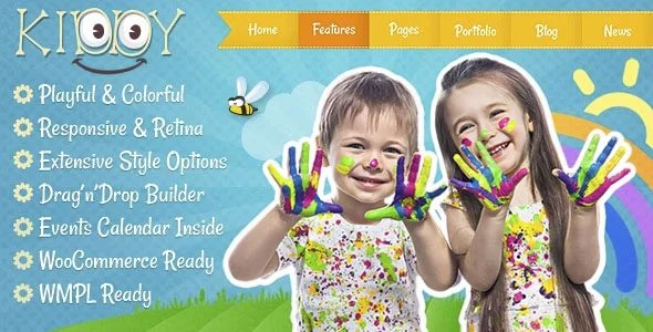 Download Kiddy-Child-Friendly Education Blog Theme-Responsive Design Educational Activities Kids