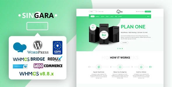 Download Singara-Premium Hosting Theme- WHMCS Integration-Business Website Design