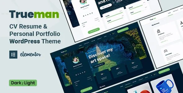 Download Trueman-CV Resume WordPress Theme-Premium Professional Resume Builder-Resume Design Job Application