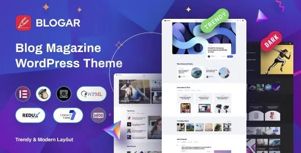 Download Blogar-Easy Blogging-Premium Design-Responsive Layout-Social Sharing