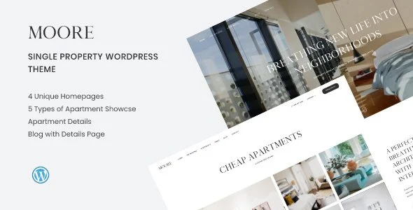 Download Moore-Free Real Estate Theme-Highly Customizable-Modern Design-Detailed Documentation