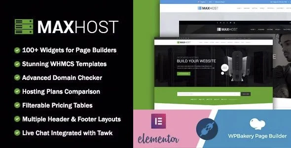 Download MaxHost-Web Hosting WHMCS Corporate WooCommerce Business Theme