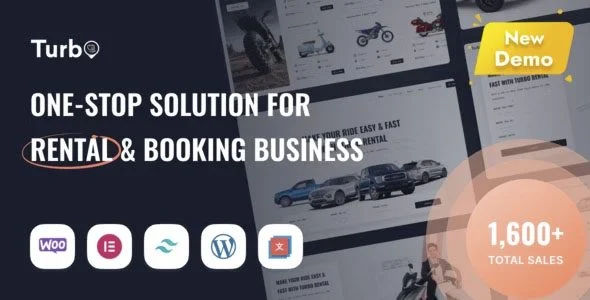 Download Turbo - WooCommerce Rental & Booking Free Premium Modern Booking System Flexible Rental Packages Space-saving Design