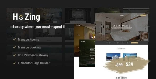 Download Hozing-Hotel Reservation & Booking-SEO Friendly-Modern Design-Premium