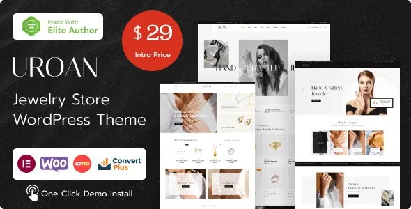 Download Uroan-Jewelry Store Theme-Shopify Ready-Elegant Design-Responsive Layout
