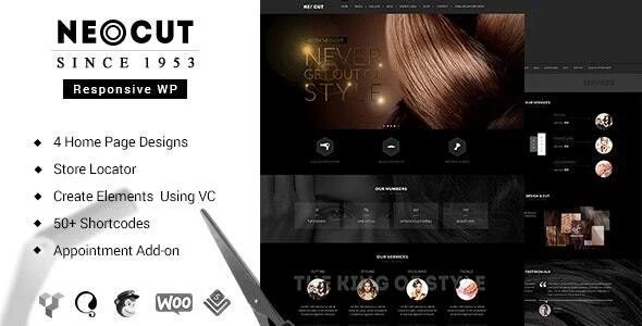 Download Neo Salon - Professional Barber Shop Theme - Stylish Design, Mobile Ready, SEO Optimized