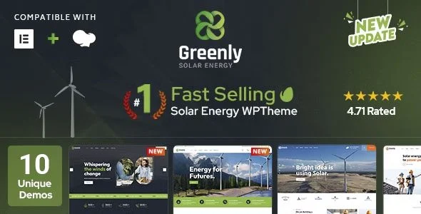 Download Greenly-Ecology & Solar Energy Theme-Sustainable Design-Eco Friendly Solar Power