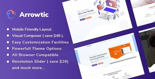 Download Arrowtic Digital Marketing Agency Theme Business Growth SEO LeadGen