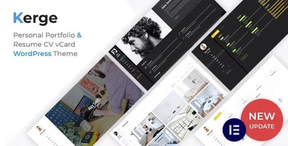 Download Kerge-Professional Portfolio Resume Theme-Modern Creative Design-Free