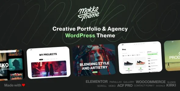 Download Mokko Creative Portfolio Agency Theme Professional Design Modern Business Online Showcase