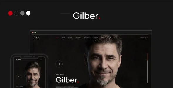 Download Gilber-Personal CV Resume Theme-Professional Resume Design-Clean Layout-Business Portfolio Builder