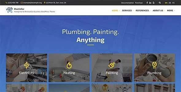 Download BlueCollar-Handyman Contractor Renovation Business Professional Free