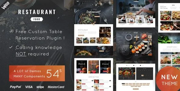Download Restaurant Food Elegant Design Modern UI Business Restaurant