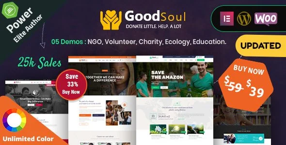 Download GoodSoul Charity Fundraising Theme - Modern & Free
