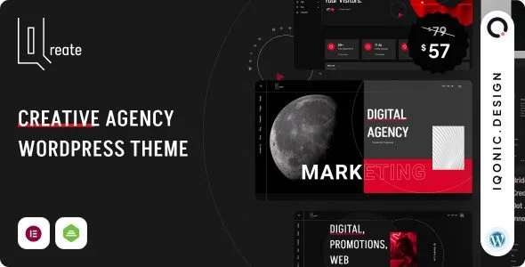 Download Qreate-Creative Agency WordPress Theme for Design Portfolio Marketing Business