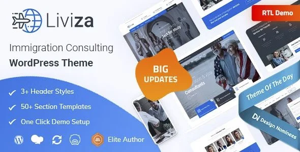 Download Liviza Immigration Consulting Theme-RTL Consultant Jobs Legal Services Free