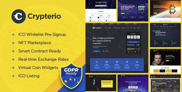 Download Crypterio - NFT crypto landing pages - digital collectibles, blockchain marketing, high-converting designs
