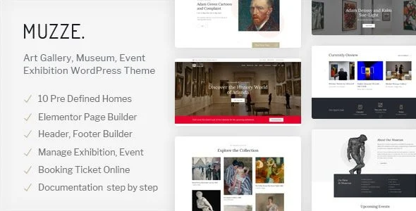 Download Muzze-Museum Art Gallery Exhibition Theme-Exhibition Layout Fine Art Display Modern Design