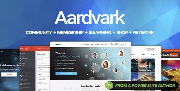 Download Aardvark-Community Membership BuddyPress Theme Social Networking Collaboration Free