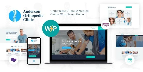 Download Anderson-Themed Orthopedic Clinic WordPress for Patient Portal-EHR Website Marketing Free