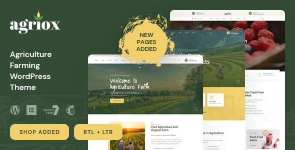 Download Agriox-Farm Theme-Sustainable Agriculture Farming agribusiness rural development