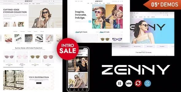 Download Zenny-Elementor WooCommerce jewelry watches glasses theme premium