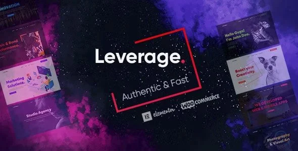 Download Leverage-Modern Creative Agency Portfolio Theme-Web Design Digital Art Freelance