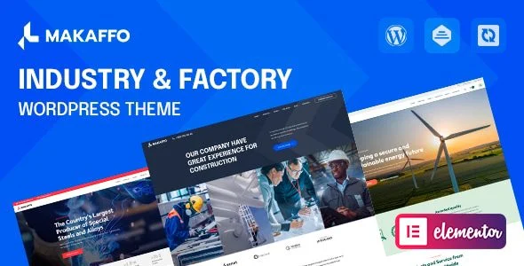 Download Makaffo-Industrial Factory Theme for Manufacturing & Logistics Business Free Premium