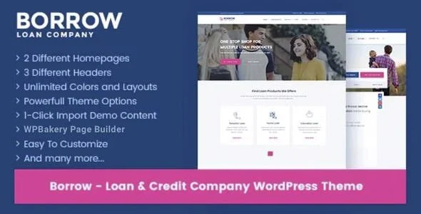 Download Borrow Loan Company Responsive Theme - Business Finance Professional Marketing Legal