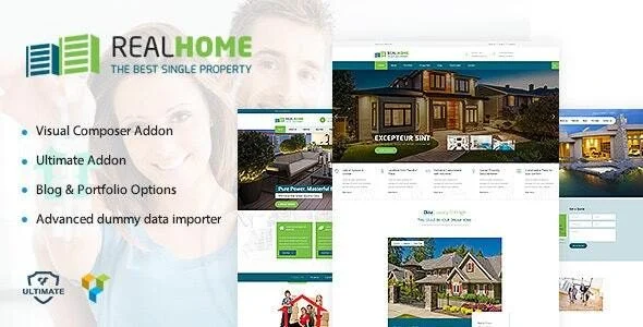 Download Real Home Single Property WordPress Theme - Modern Design - Real Estate - Property Listings - Premium Features