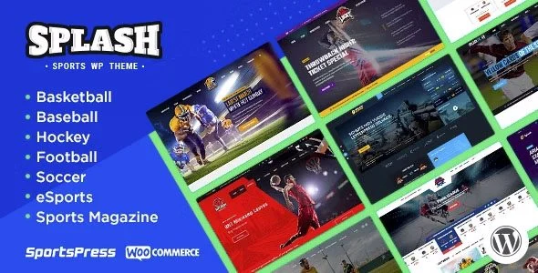 Download Splash-Sports Club Theme-Basketball Football Hockey Team
