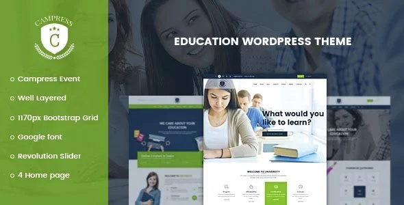 Download Campress-Responsive Education Theme-Online Learning Course Management Digital Marketing Training Institute
