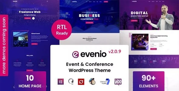 Download Evenio-Professional Event Themes-Conference Scheduling Virtual Events Download Free