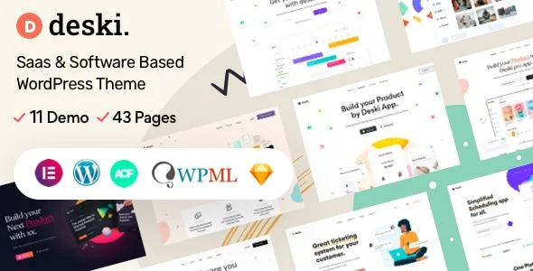 Download Deski-Premium Modern SaaS software landing page for agencies businesses startups
