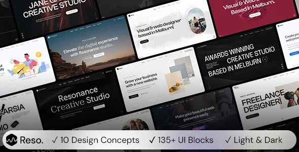 Download Resonance-Modern Creative Agency Freelancer Portfolio Theme Professional Business Freelance